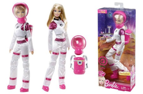 Yes, it's a Barbie. But it's Mars Explorer Barbie! It's probably the only Barbie I'd ever want to own, but I have to give two thumbs up to Mattel for this one.